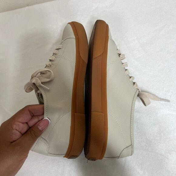 Frye Gia Low Lace Sneakers Ivory 8 Women - Picture 5 of 7